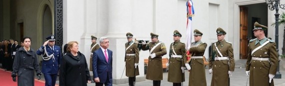 Bachelet recibió en La Moneda al Presidente de Armenia